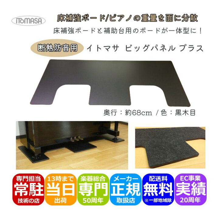楽天市場】イトマサ ビッグパネルプラス 断熱 黒木目 ピアノボード 