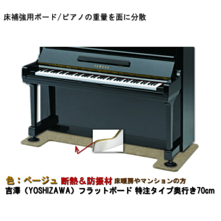 楽天市場】【ワイド：70cmタイプ】ピアノ用 防音＆断熱タイプ 床補強 
