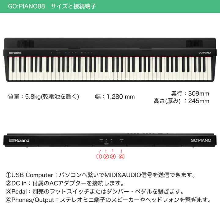 楽天市場】【入荷待ち商品】Roland ローランド 電子キーボード GO 