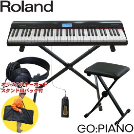 【送料無料】ローランド　61鍵盤電子キーボード　(ピアノ音色が充実・GO PIANO)スタンド・イス付き Roland 61KEY