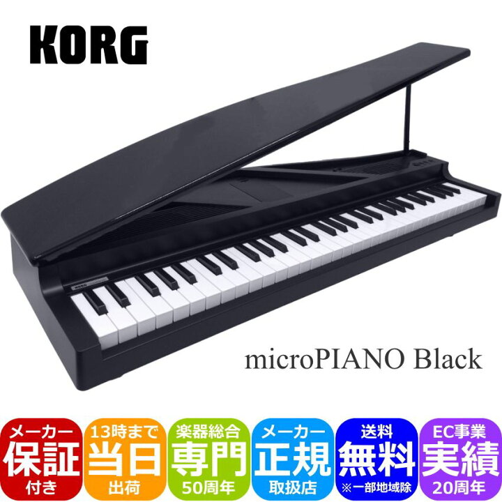 楽天市場】KORG microPIANO BK コルグ ピアノ型キーボード ブラック  