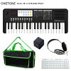 ONETONEワントーンミニキーボードOTK-37MBKブラック鍵盤バッグ(KHB-10)/USB充電器/ヘッドフォン付き