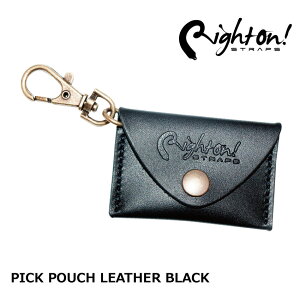 Right On! STRAPS sbNP[X PICK POUCH LEATHER BLACK CgIIXgbvX