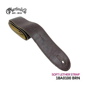 Martin ギターストラップ SOFT LEATHER STRAP 18A0100 BRN ブラウン レザーストラップ マーチン【メール便送料無料】