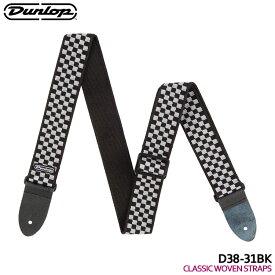 4/25はエントリーで最大P5倍★DUNLOP ギターストラップ D38-31BK B＆W CHECK ダンロップ D3831BK【メール便送料無料】