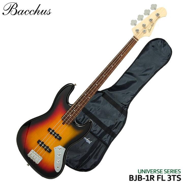 楽天市場】Bacchus Universe フレットレスベース BJB-1R FL 3TS  