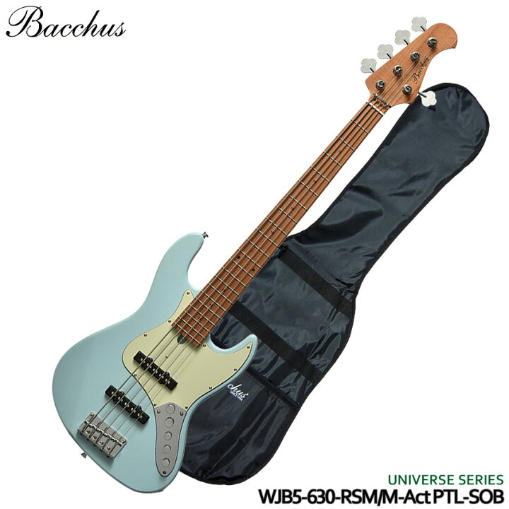 楽天市場】Bacchus 5弦ベース WJB5-630-RSM/M-Act PTL-SOB バッカス  