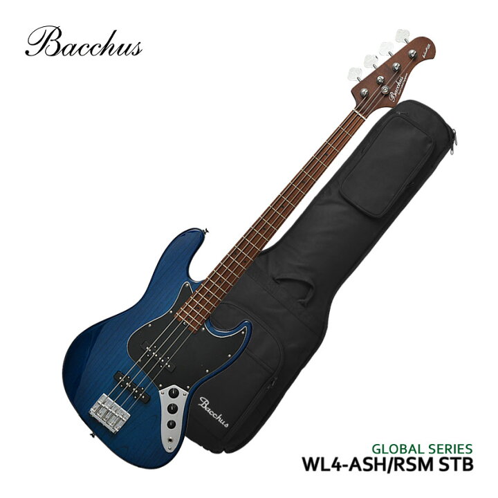 楽天市場】Bacchus Global エレキベース WL4-ASH/RSM STB バッカス 