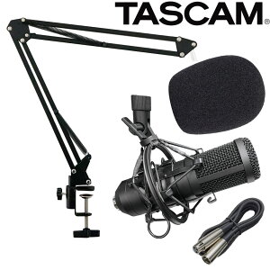 TASCAM TM-70 + デスクアームマイクスタンドセット ゲーム実況や配信用マイクに