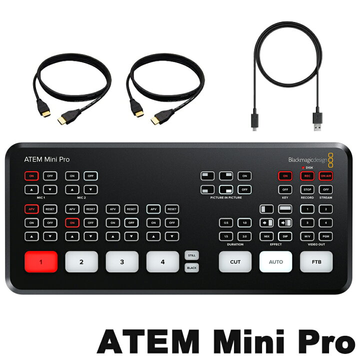 楽天市場】BlackMagicDesgin ビデオスイッチャー ATEM MINI PRO (USB  