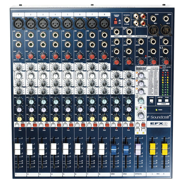 楽天市場】Soundcraft アナログミキサー EFX8 (エフェクト内蔵)(3月7日 