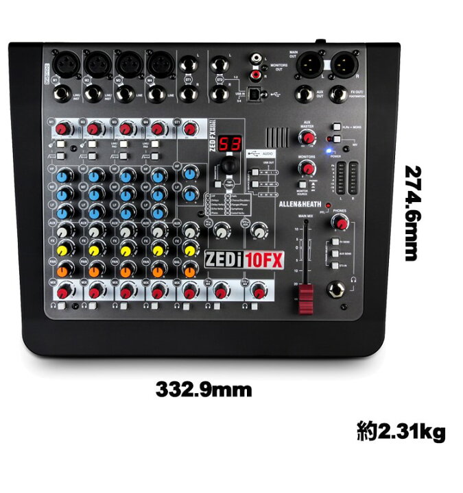 楽天市場】ALLEN&HEATH ZEDi-10FX エフェクト＆USBオーディオ 