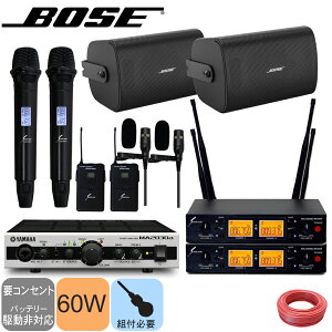 BOSE 設備音響セット FS4SEB + ワイヤレスマイク2本 ピンマイク2本セット【送料無料】