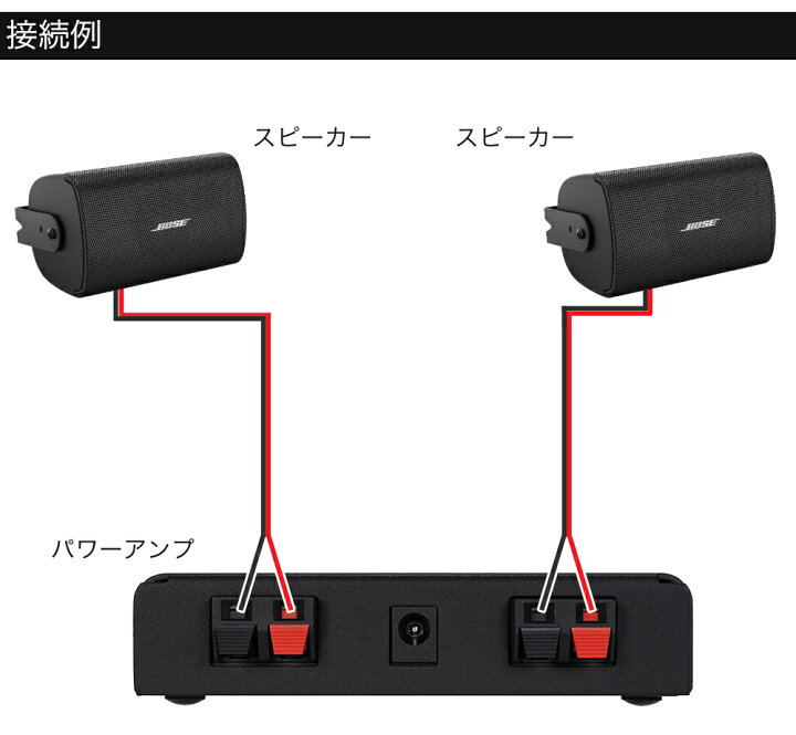 楽天市場】BOSE 壁掛けスピーカー 黒色 2本セット パワーアンプ付き 