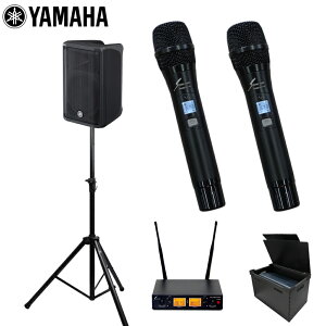 �P�[�X�t����YAMAHA ���}�n �|�[�^�u��PA�V�X�e�� 700W ���C�����X�}�C�N2�{�Z�b�g DBR10 �X�s�[�J�[�X�^���h�t��