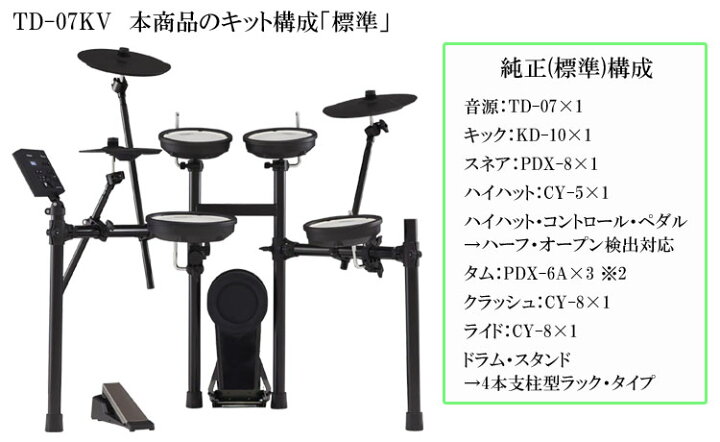 楽天市場】Roland/ローランド 電子ドラム TD-07KV サイレント キック 