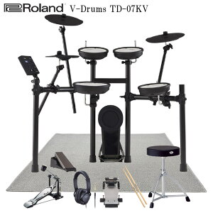 Roland ���[�����h �d�q�h�����Z�b�g TD-07KV V-Drums �u�T�C�����g�Z�b�g�v�G���h�� ��{�A�N�Z�T���[�Z�b�g���h�U�}�b�g&�L�b�N�g���K�[�y�_���t��