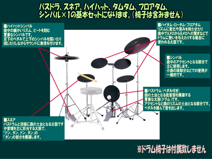 スネアードラム + バスドラム  練習用セット ドラムセット ドラム 練習パッド」の人気商品一覧 | 安い商品を