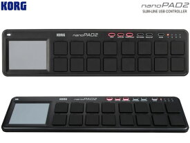 KORG nanoPAD2-BK(ブラック) USB-MIDIコントローラー コルグ パッド2【お取り寄せ】(6月1日時点 供給元在庫あり)