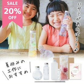 【50%OFF】ハーバリウム 手作りキット 夏休み 自由研究 女の子 工作 セット 自由工作 子供 簡単 母の日 敬老の日 プレゼント ギフト