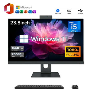 fXNgbvp\R ̌^pc 23.8^ tHDť^ fXNgbvp\R Ce Core i5yWindows 11ځzUSB 2.0 USB 3.0 5G WIFI ̌^p\R [16GB SSD 256GB