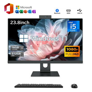 fXNgbvp\R ̌^pc 23.8^ tHDť^ fXNgbvp\R Ce Core i5yWindows 11ځzUSB 2.0 USB 3.0 5G WIFI ̌^p\R [16GB SSD 256GB