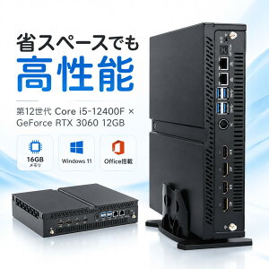 �Q�[�~���OPC �f�X�N�g�b�vPC �~�jPC RTX3060 12GB ��12���� Core i5-12400F ������16GB DDR5 M.2 SSD Windows11 Office���� �Q�[�~���O�p�\�R�� ���^ �ȃX�y�[�X �����\ �Q�[���pPC Wi-Fi6 Office�t�� ����ҏW �}���`
