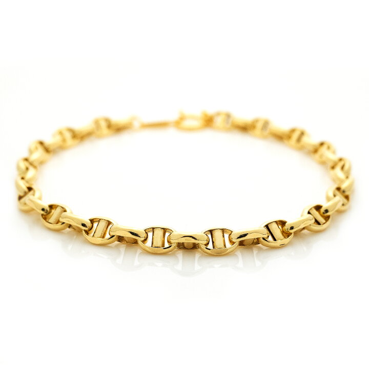 楽天市場】K18 ブレスレット 幅4.6mm 長さ15cm~20cm イエローゴールド  