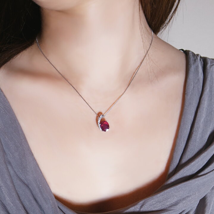 楽天市場】大粒 天然 一粒 ルビー 4.0ct UP ＆ ダイヤ ネックレス 