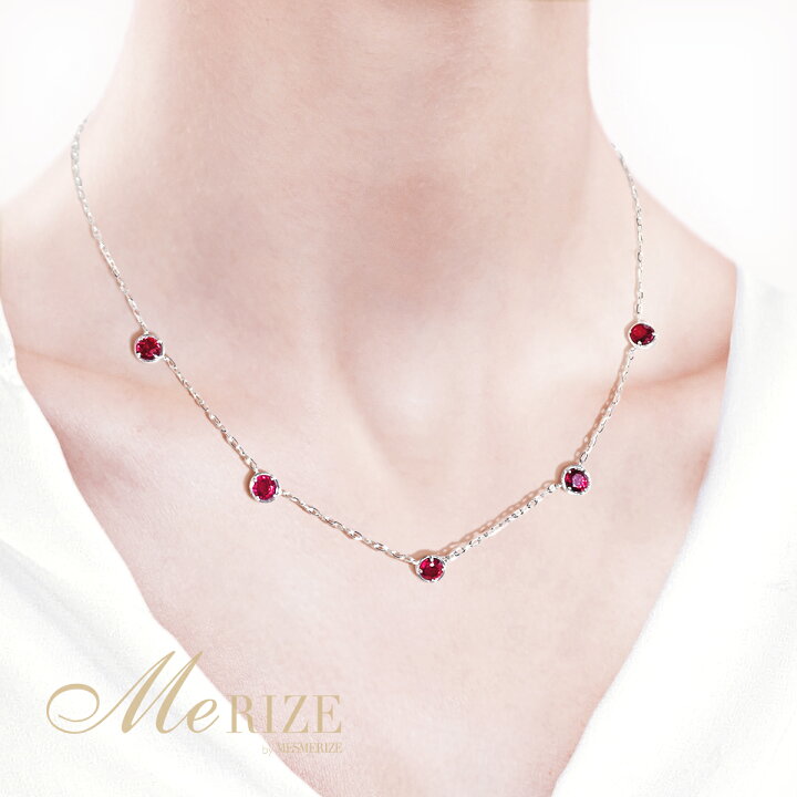 楽天市場】大粒 天然 ルビー 5石 3.8ct UP ステーション ネックレス 