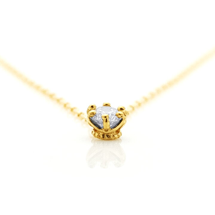 楽天市場】K18 K10 天然 一粒 ダイヤ 0.1ct ネックレス ゴールド各色 