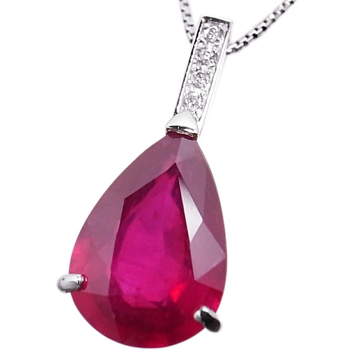 楽天市場】【超特価】大粒 天然 一粒 ルビー 4.0ct UP ＆ ダイヤ  