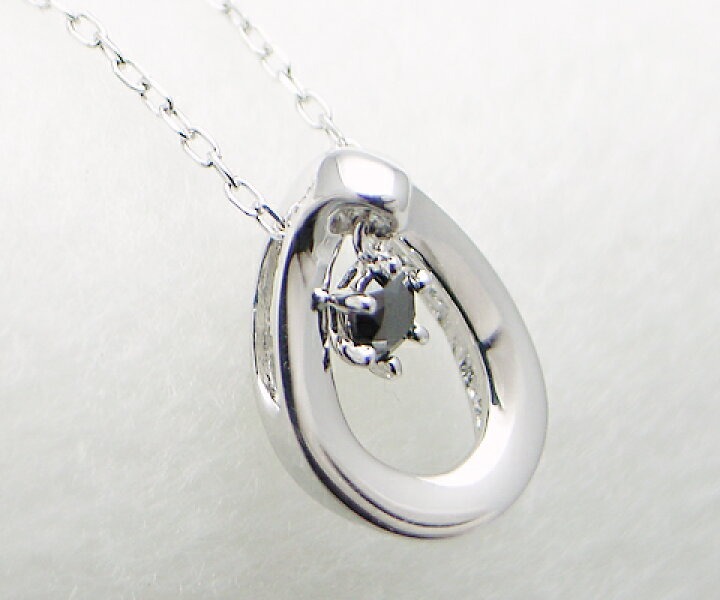 楽天市場】天然 ブラックダイヤ 0.07ct 馬蹄 ネックレス k18 ゴールド 