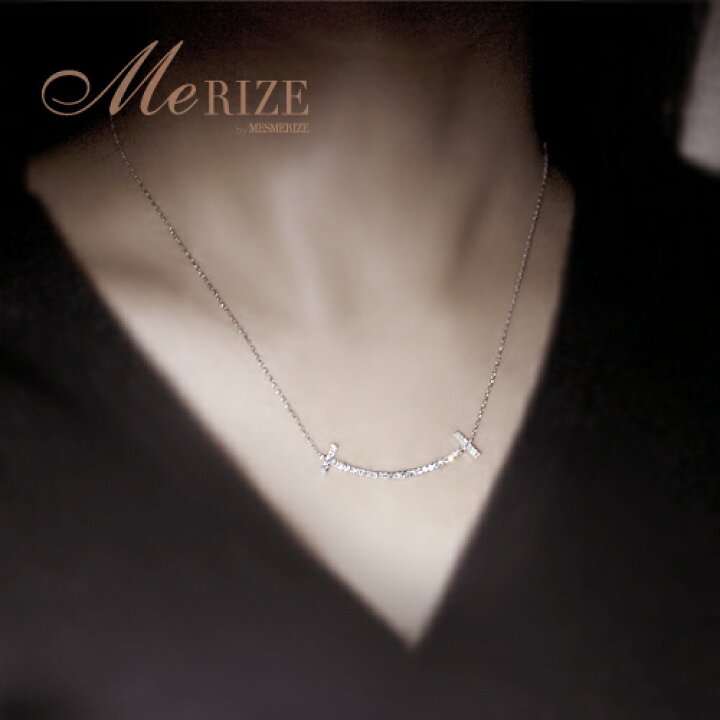 楽天市場】天然 ダイヤ 0.233ct スマイル ネックレス K18 ゴールド各色 