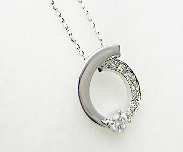 楽天市場】K18 天然 ダイヤ 0.21ct ネックレス Oリング 円形 サークル 