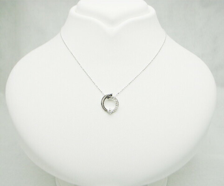 楽天市場】K18 天然 ダイヤ 0.21ct ネックレス Oリング 円形 サークル 
