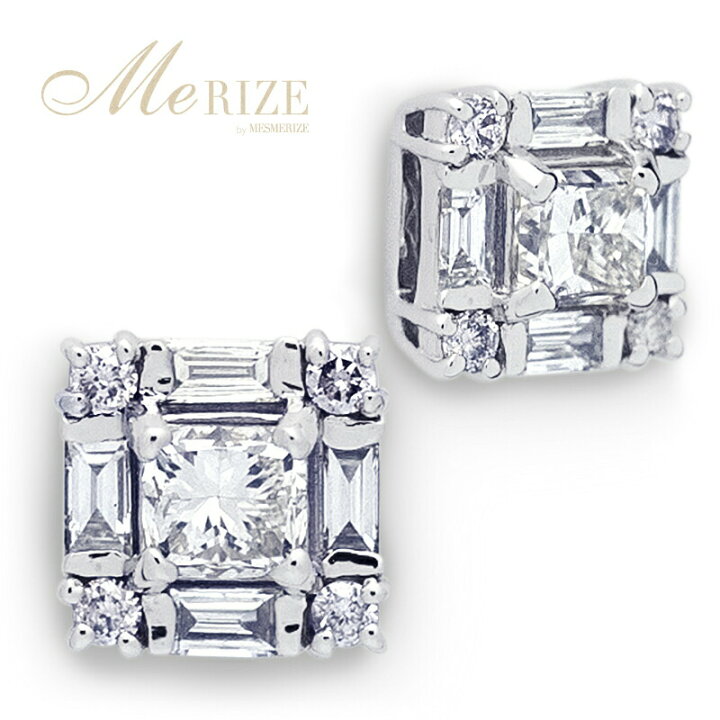 楽天市場】pt900 K18 天然 ダイヤ 0.42ct パヴェ ピアス ペア プラチナ  