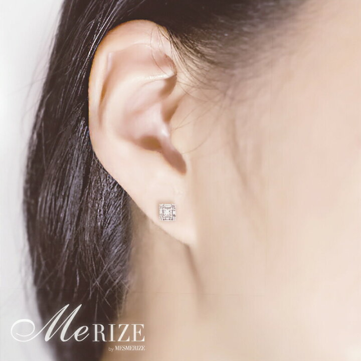 楽天市場】pt900 K18 天然 ダイヤ 0.42ct パヴェ ピアス ペア プラチナ  