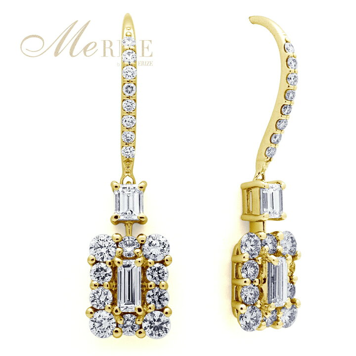 楽天市場】天然 ダイヤ 1.2ct パヴェ フック ピアス ペア プラチナ 
