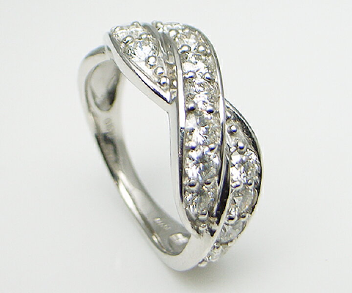 楽天市場】K18 大粒 天然 ダイヤ 1.0ct クロス X リング ゴールド各色 