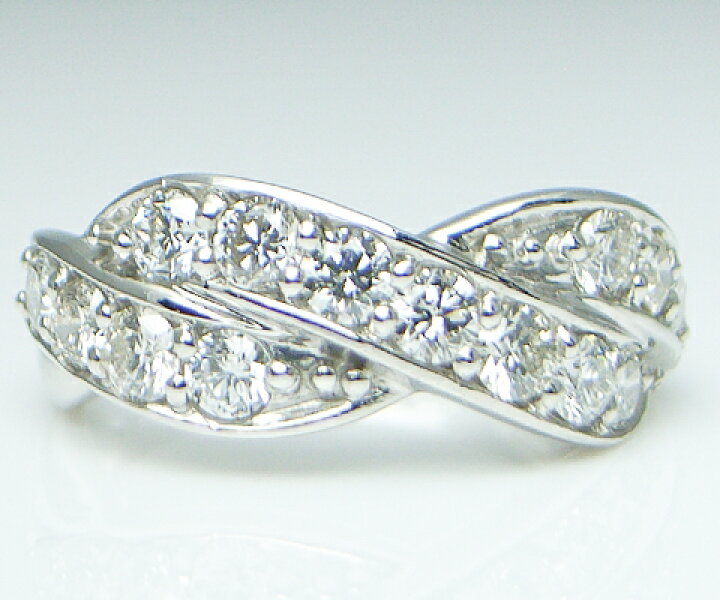 楽天市場】K18 大粒 天然 ダイヤ 1.0ct クロス X リング ゴールド各色 