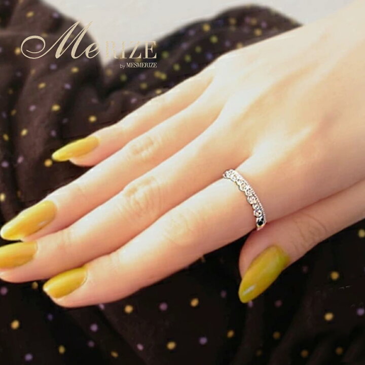 楽天市場】天然 ダイヤ 0.2ct ハーフ エタニティ リング ティアラ ミル 