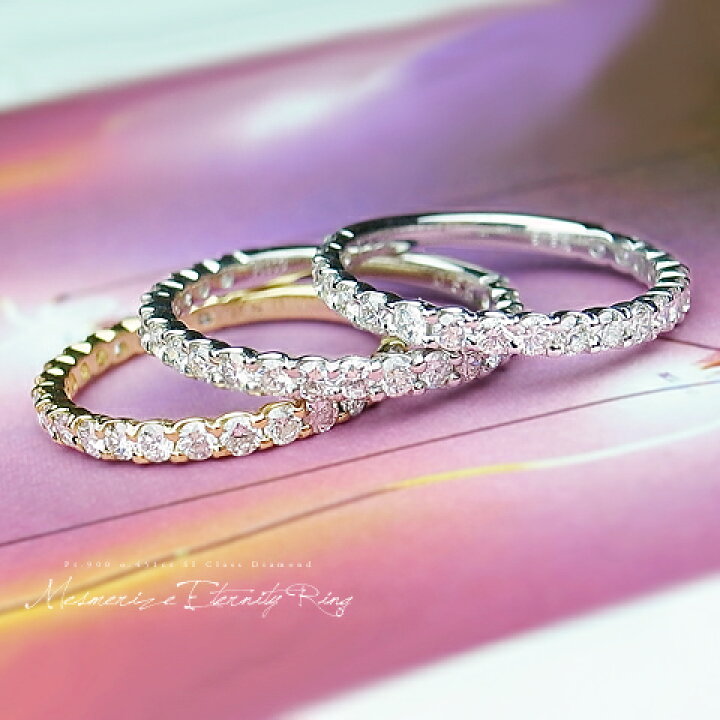 楽天市場】K18 天然 ダイヤ 0.62ct ハーフ エタニティ ゴールド各色  