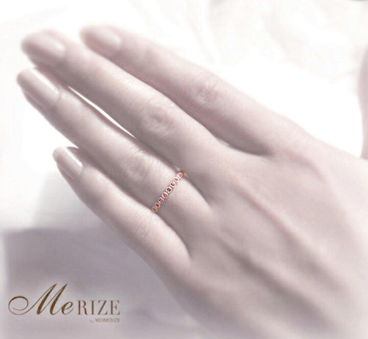 楽天市場】K18 K10 天然 ルビー 0.08ct ハーフ エタニティ リング  