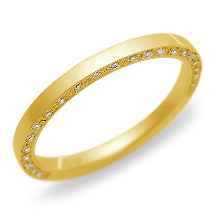 楽天市場】K18 天然 ダイヤ 0.22ct ゴールド各色 側面 ハーフ  