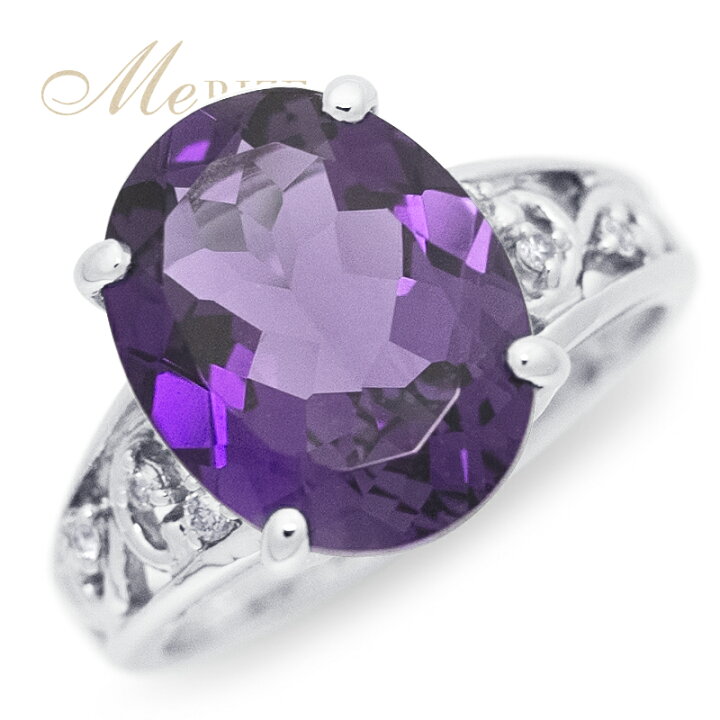 楽天市場】pt950 pt900 K18 大粒 天然 一粒 3.8ct up アメジスト  