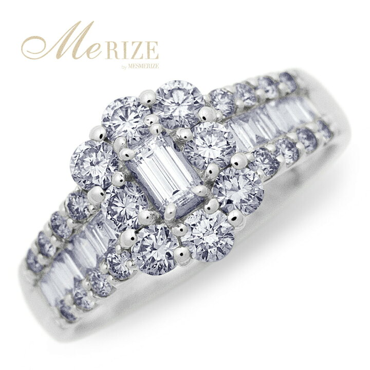 楽天市場】天然 ダイヤ 1.0ct up フラワー 花 パヴェ リング 幅広 9.5  