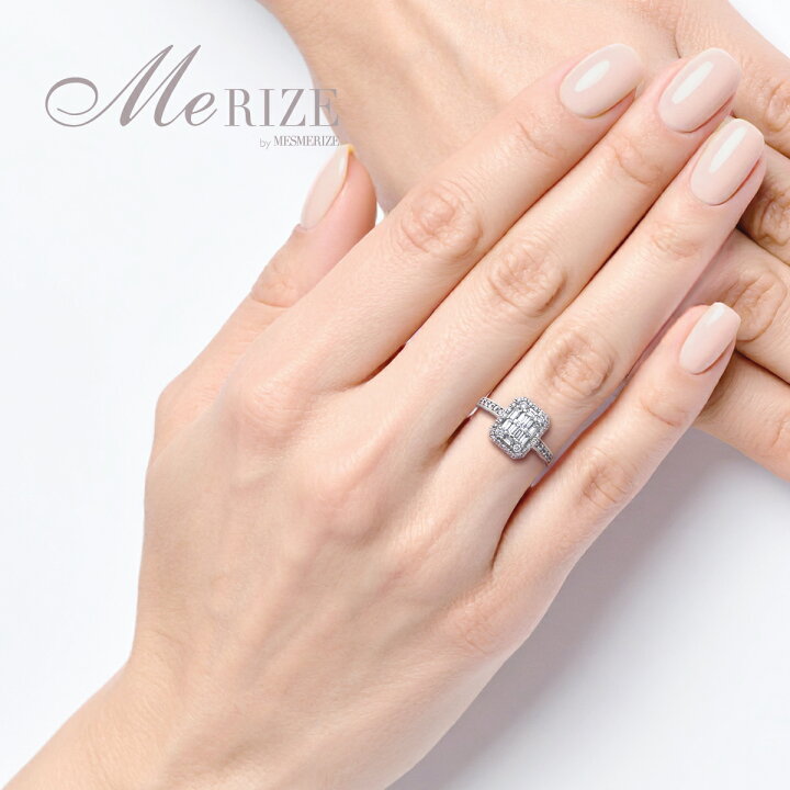 楽天市場】天然 ダイヤモンド リング 0.5ct パヴェ バゲット×ラウンド 