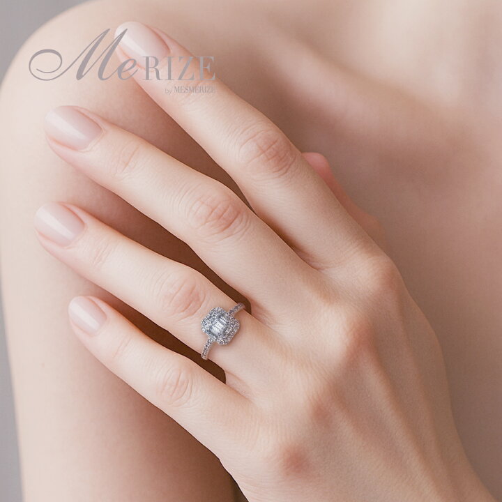 楽天市場】天然 ダイヤモンド リング 0.5ct パヴェ バゲット×ラウンド 