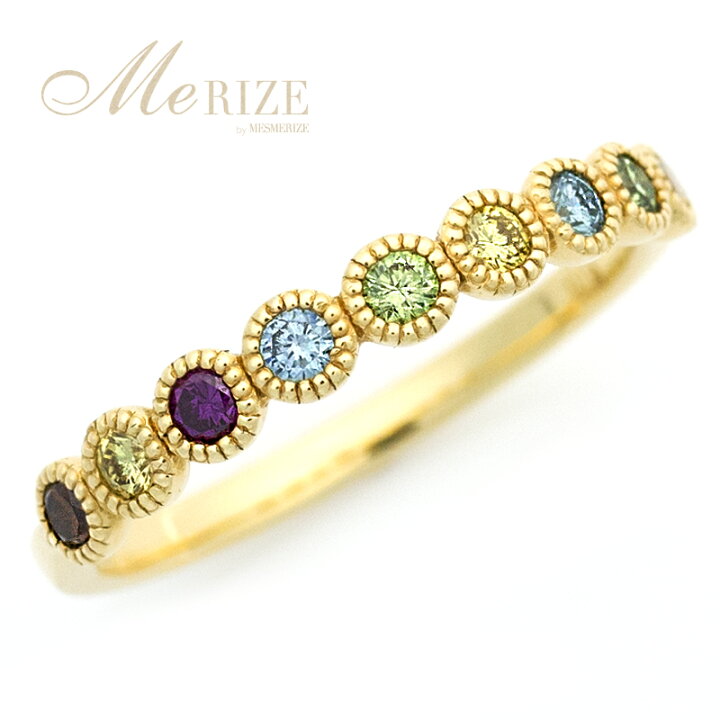 楽天市場】高彩度 5色 カラー ダイヤ 0.23ct ハーフ エタニティ リング  